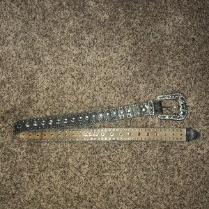Leather Bling Belt